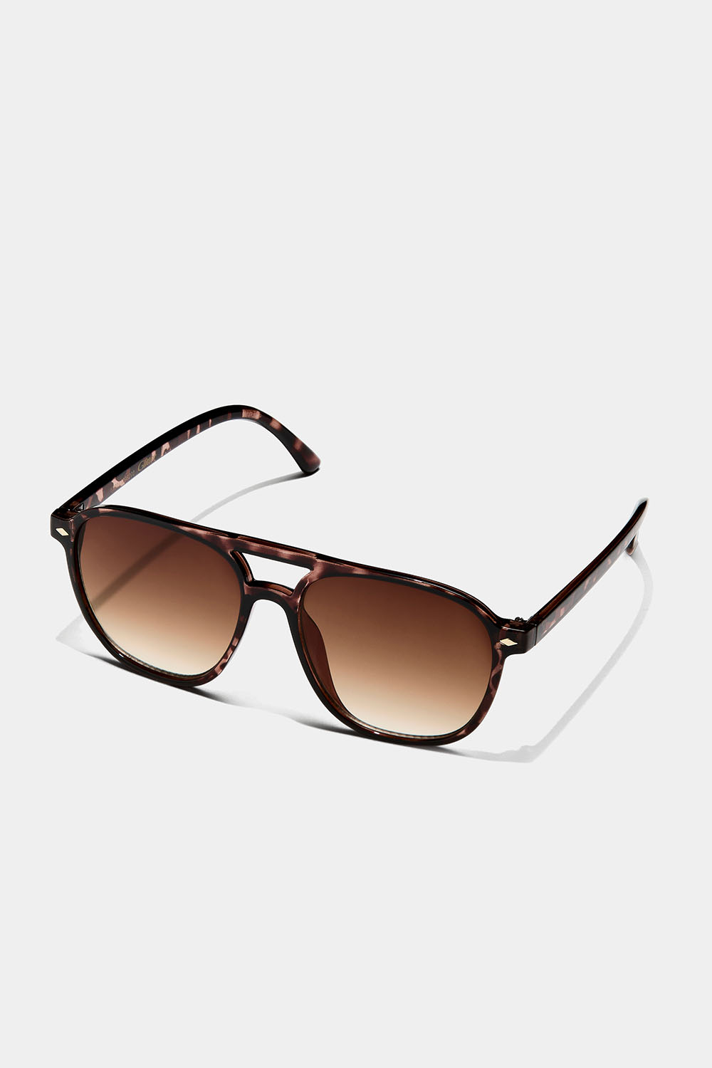 Skilpaddemønstrede solbriller med dobbel bue