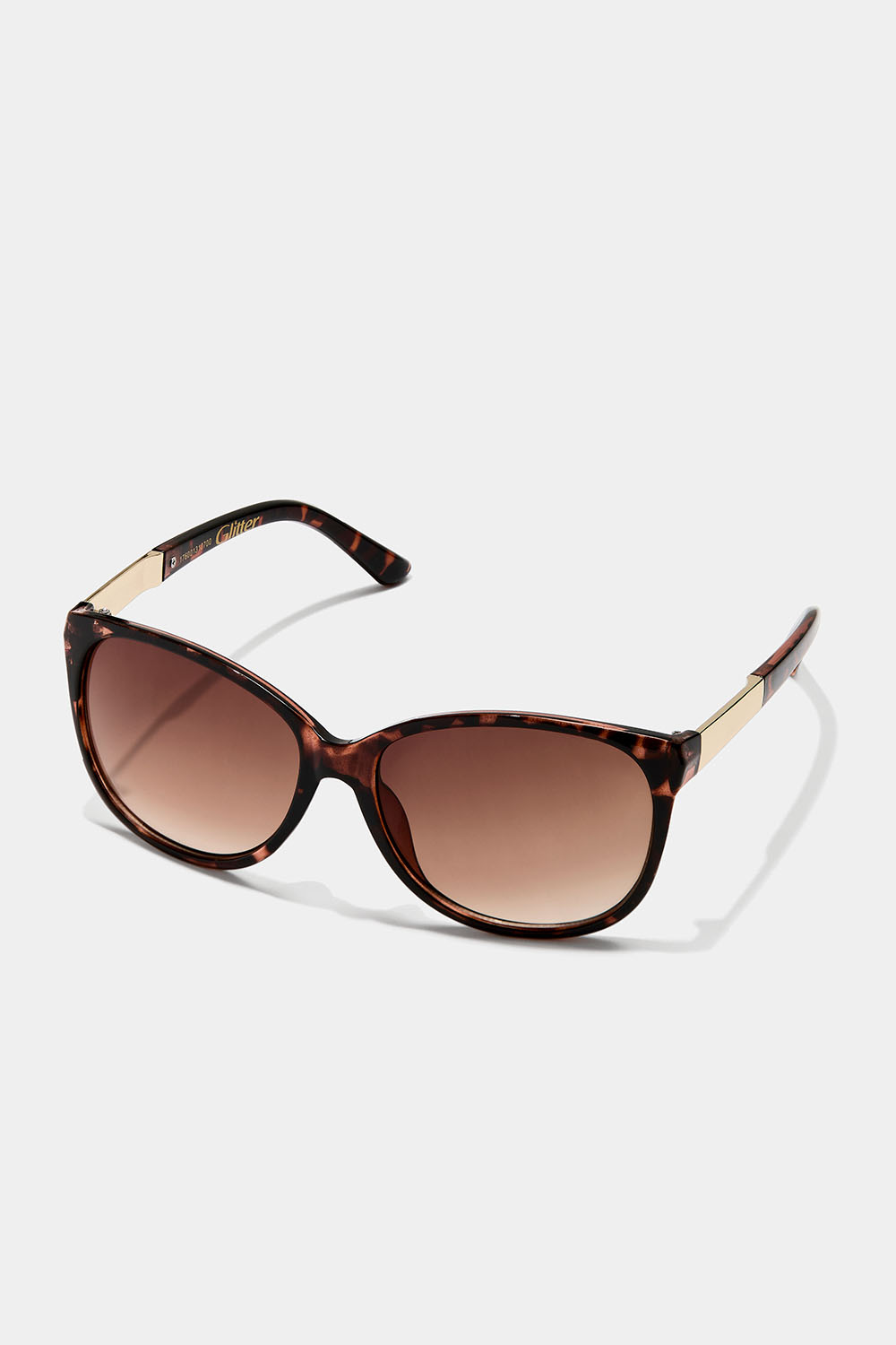 Skilpaddemønstrede solbriller med metalldetalj