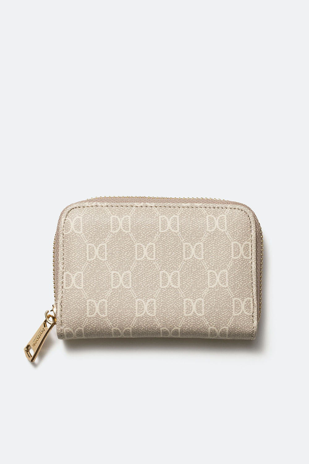 Lys beige mønstret lommebok