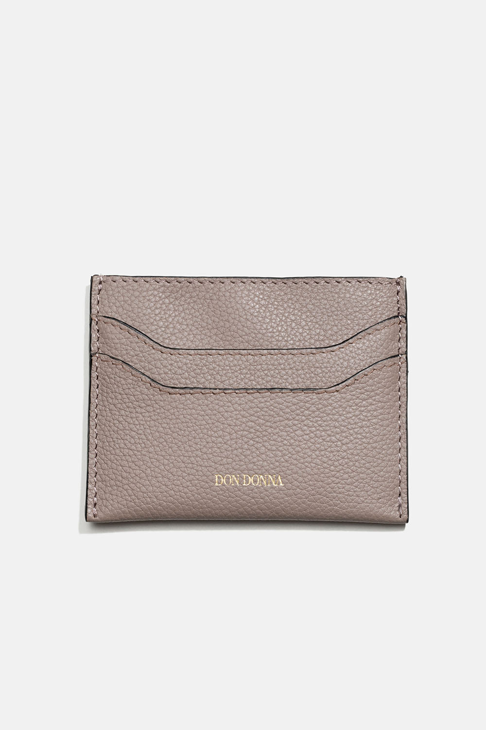 Taupefarget kortholder i skinn