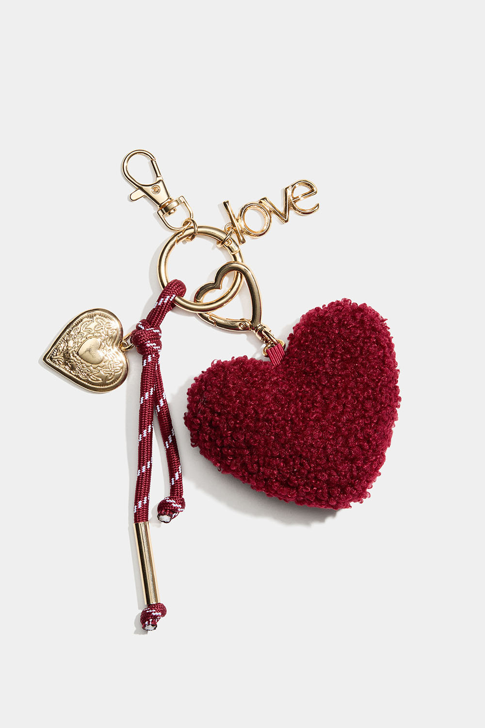 Veskedekor med hjerte og anheng