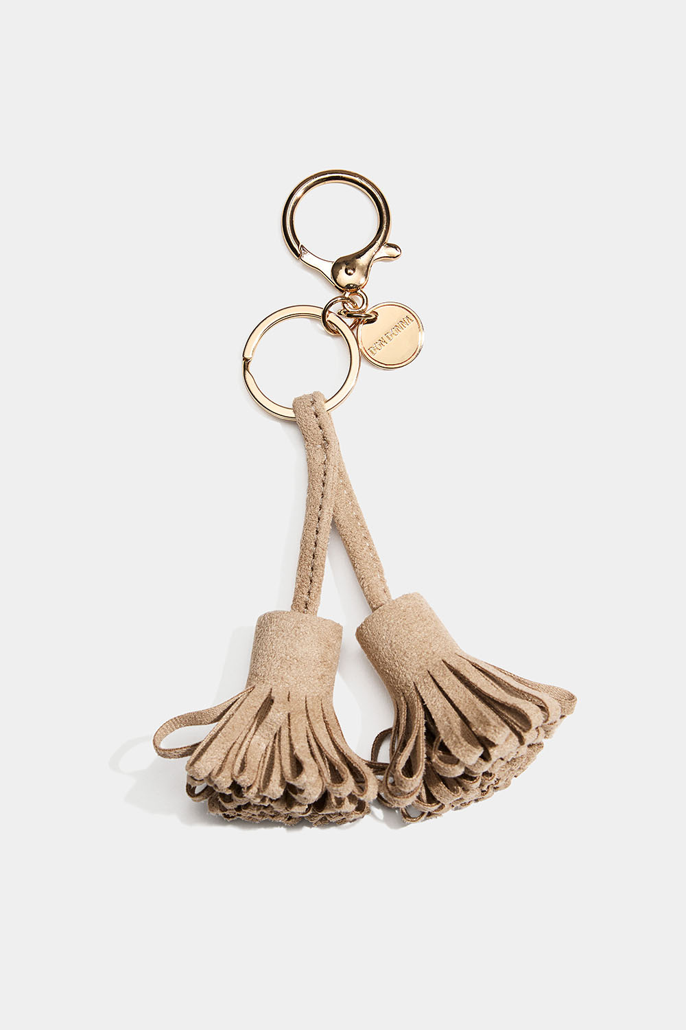 Veskedekorasjon med beige dusker