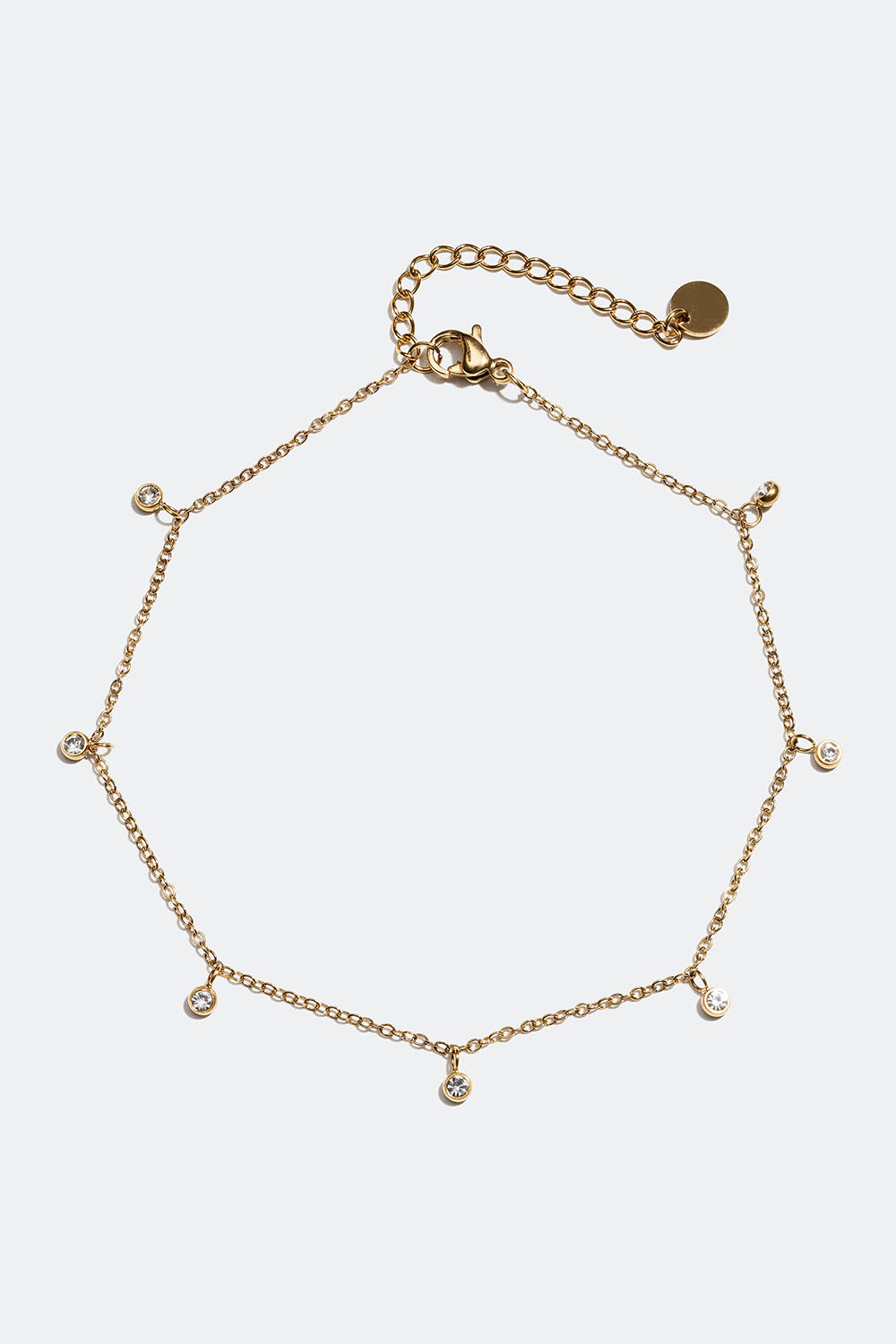Fotlenke med Cubic Zirconia-steiner, forgylt med 18K gull