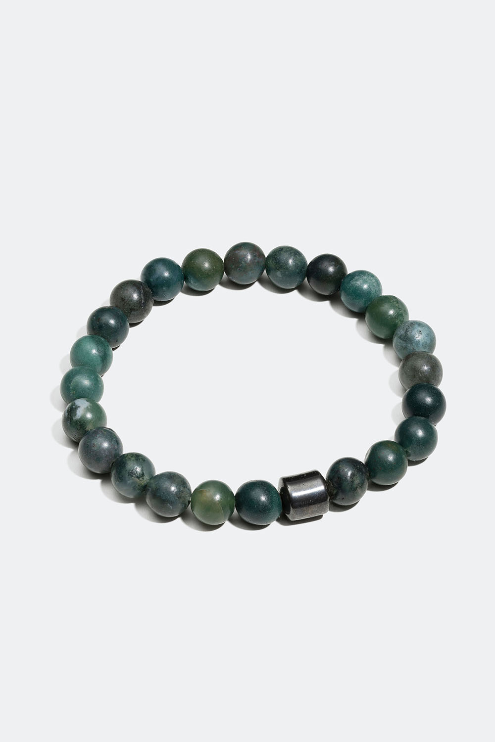 Armbånd i grønn jaspisstein