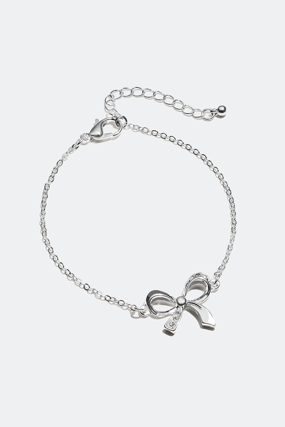 Armbånd med sløyfe og glassteiner