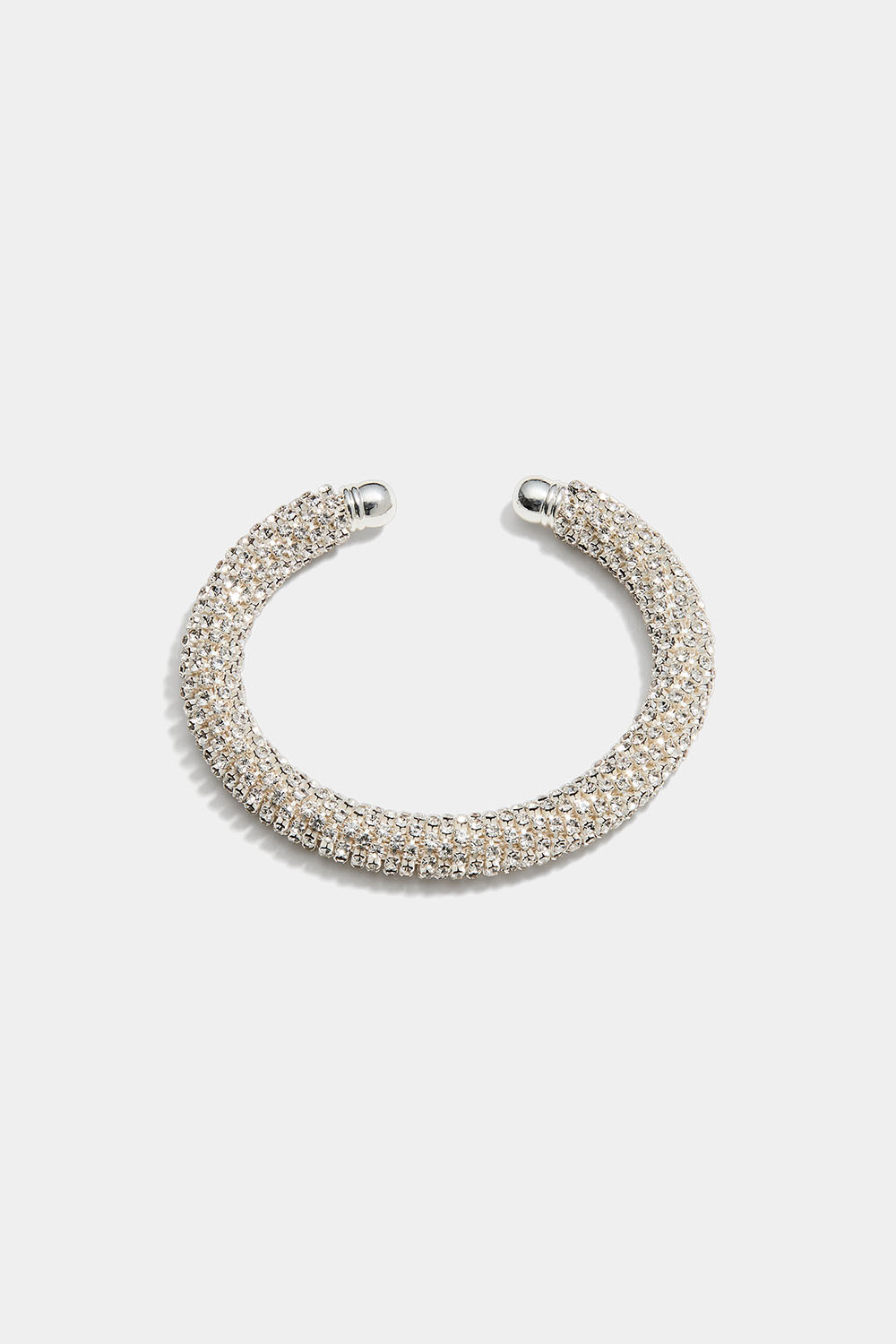 Avrundet armring med strass