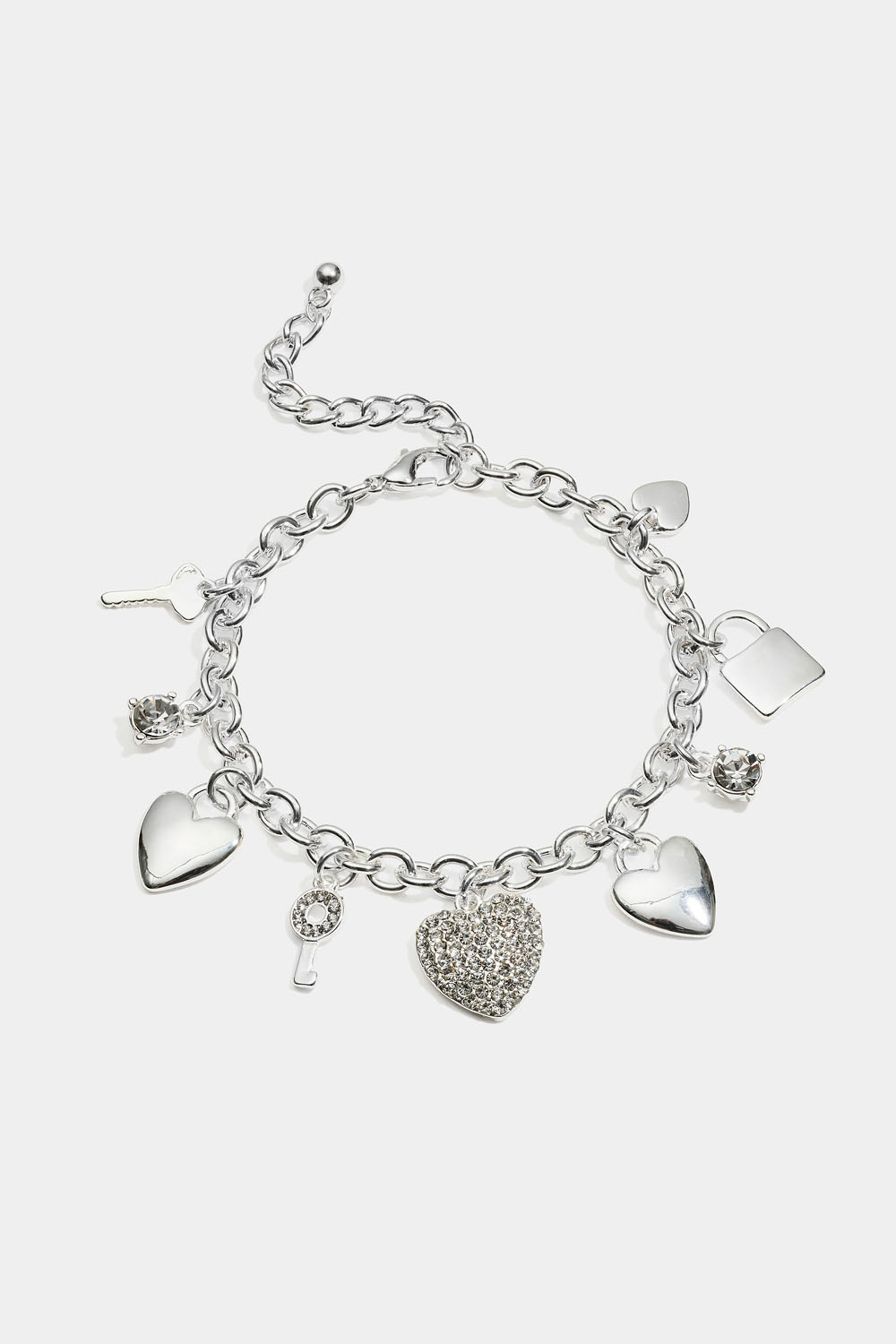 Armbånd med nøkler og hjerter