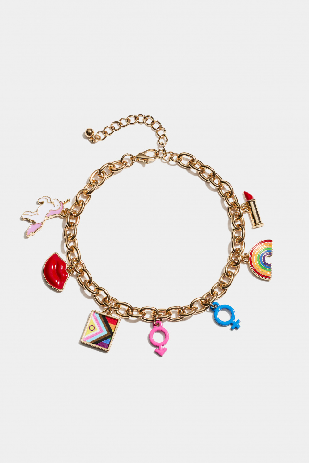 Gullfargede armbåndsanheng