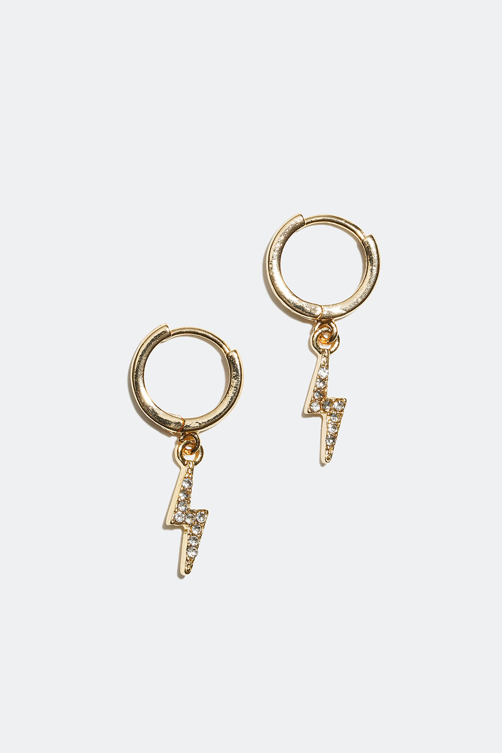 Små øreringer med lyn i strass