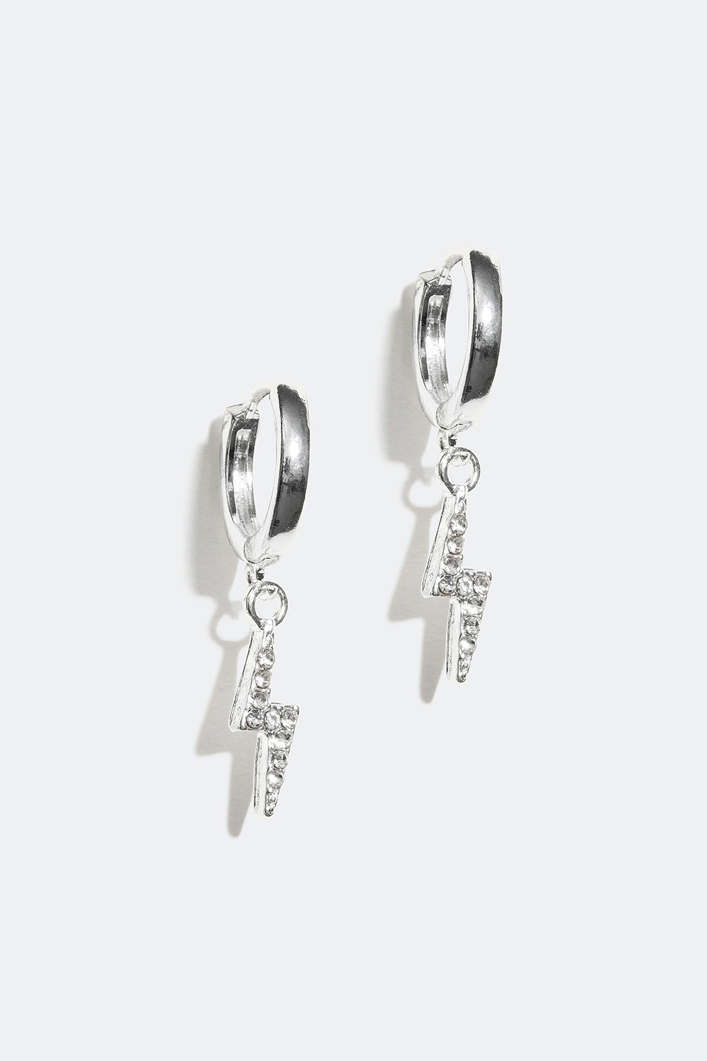 Små øreringer med lyn i strass