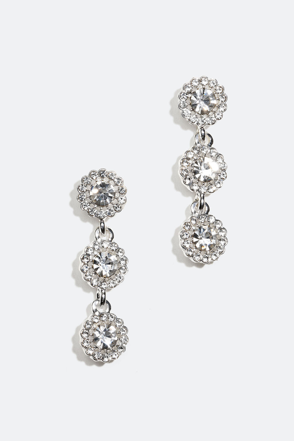 Strassøredobber med tre runde glasstener