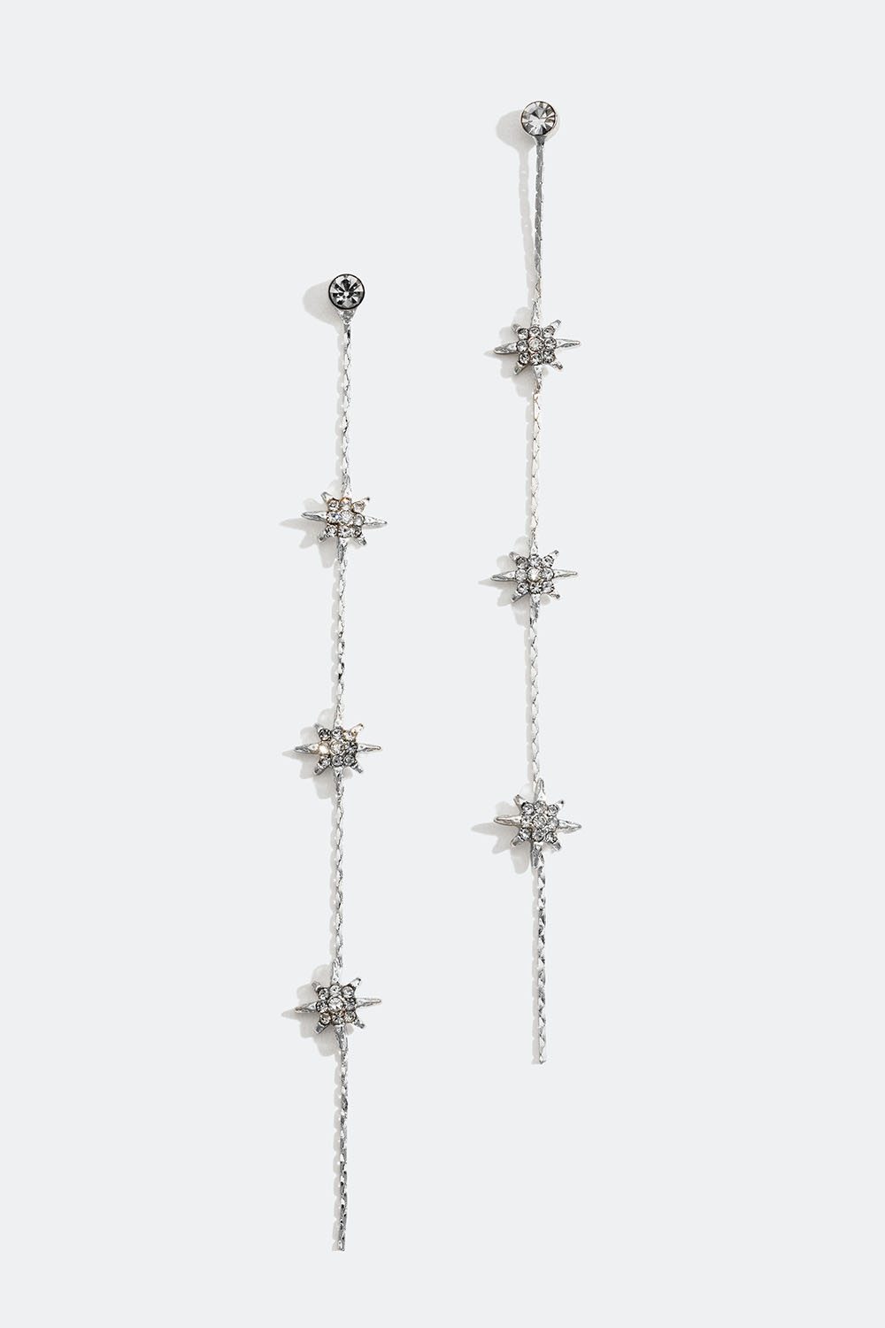 Lange lenkeøredobber med stjerner og glassteiner