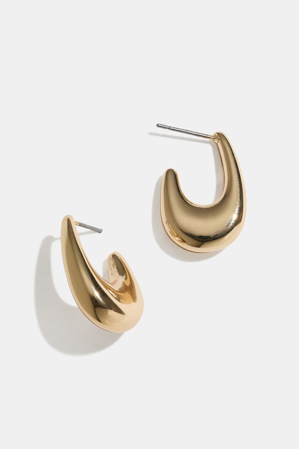 Gullfargede hoops med oval form