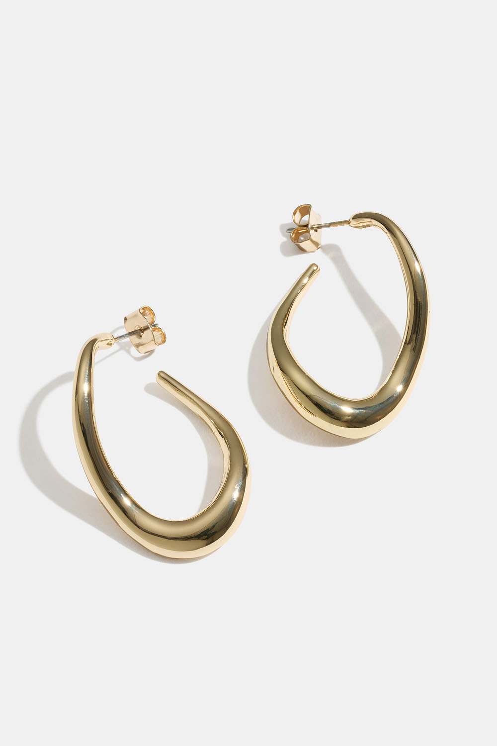Gullfargede hoops med bølgeform