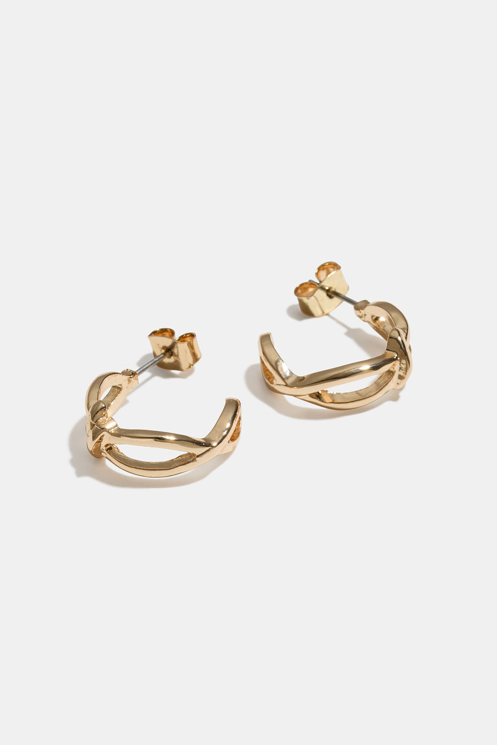 Gullfargede hoops med knute