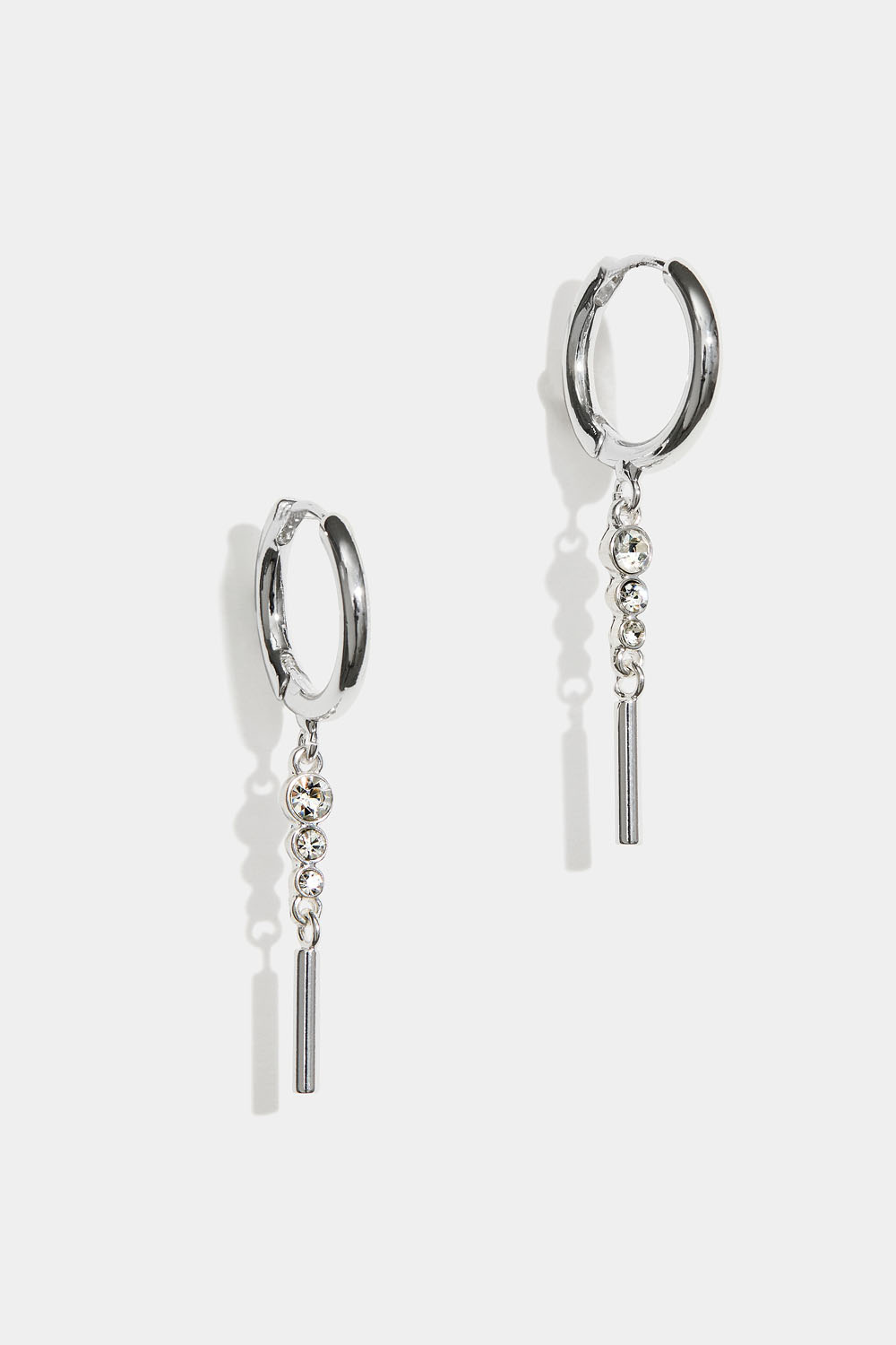 Øreringer med hengende strass og stang