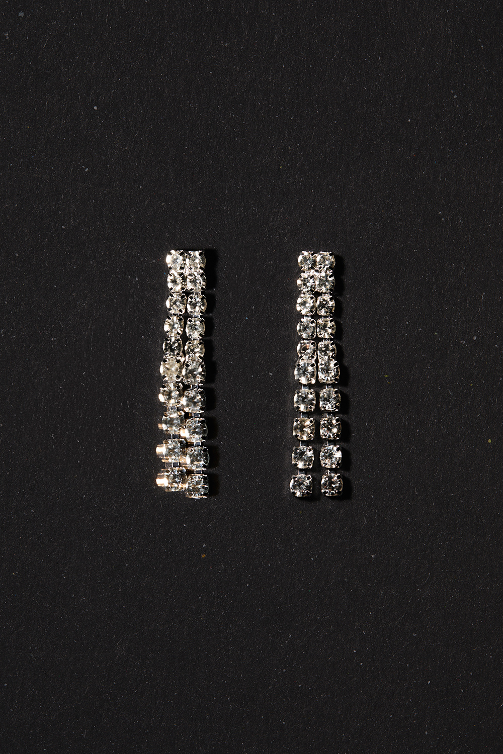 Sølvfargede strassøredobber