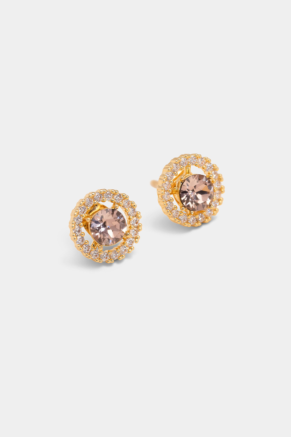 Miranda Twist earrings - Pink topaz