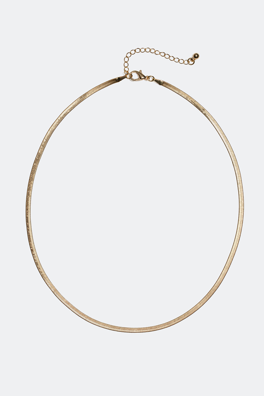 Flatt, gullfarget halskjede