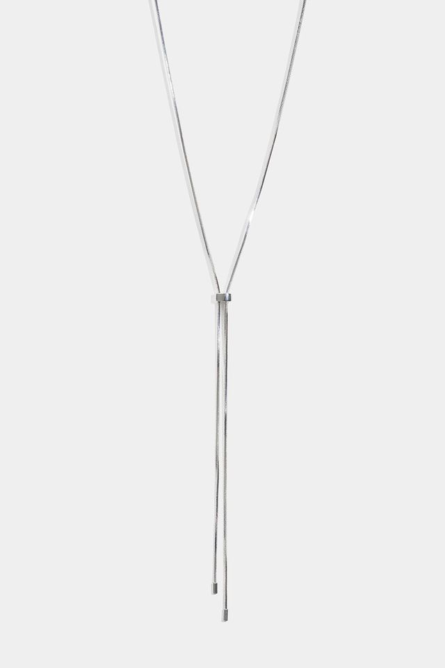 Sølvfarget Lariat-halskjede