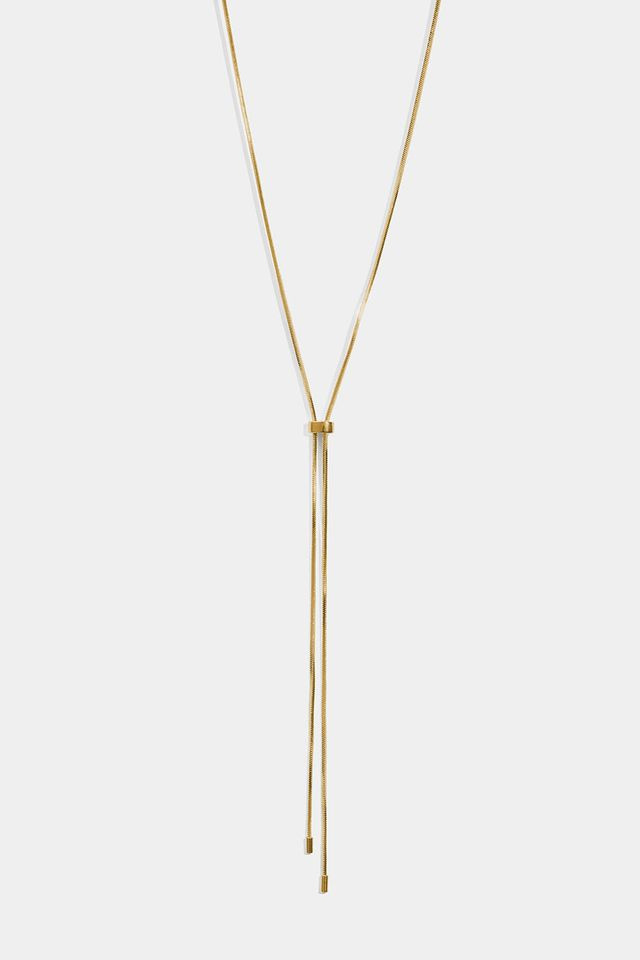 Gullfarget Lariat-halskjede