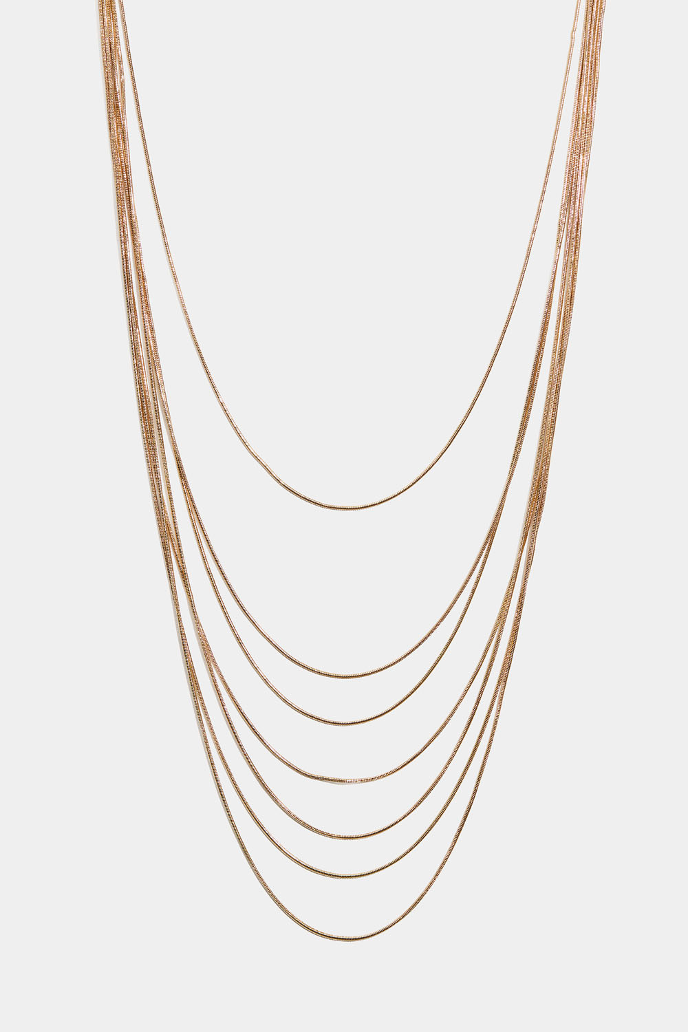 Gullfarget, multihalskjede med avrundet kjede