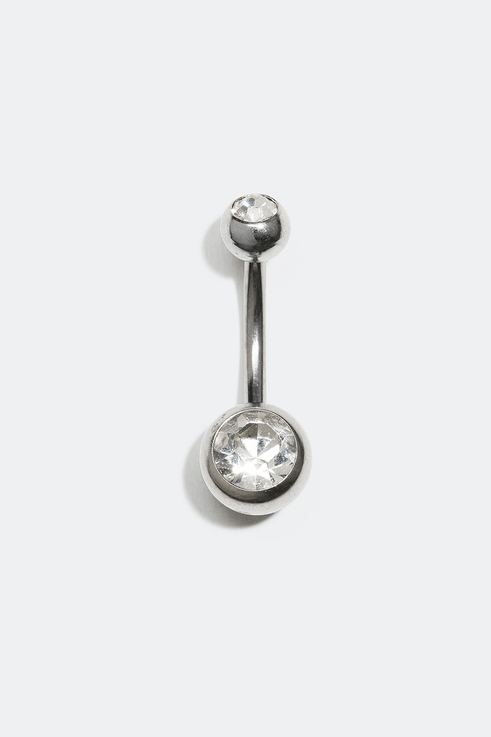 Navlepiercing med to steiner