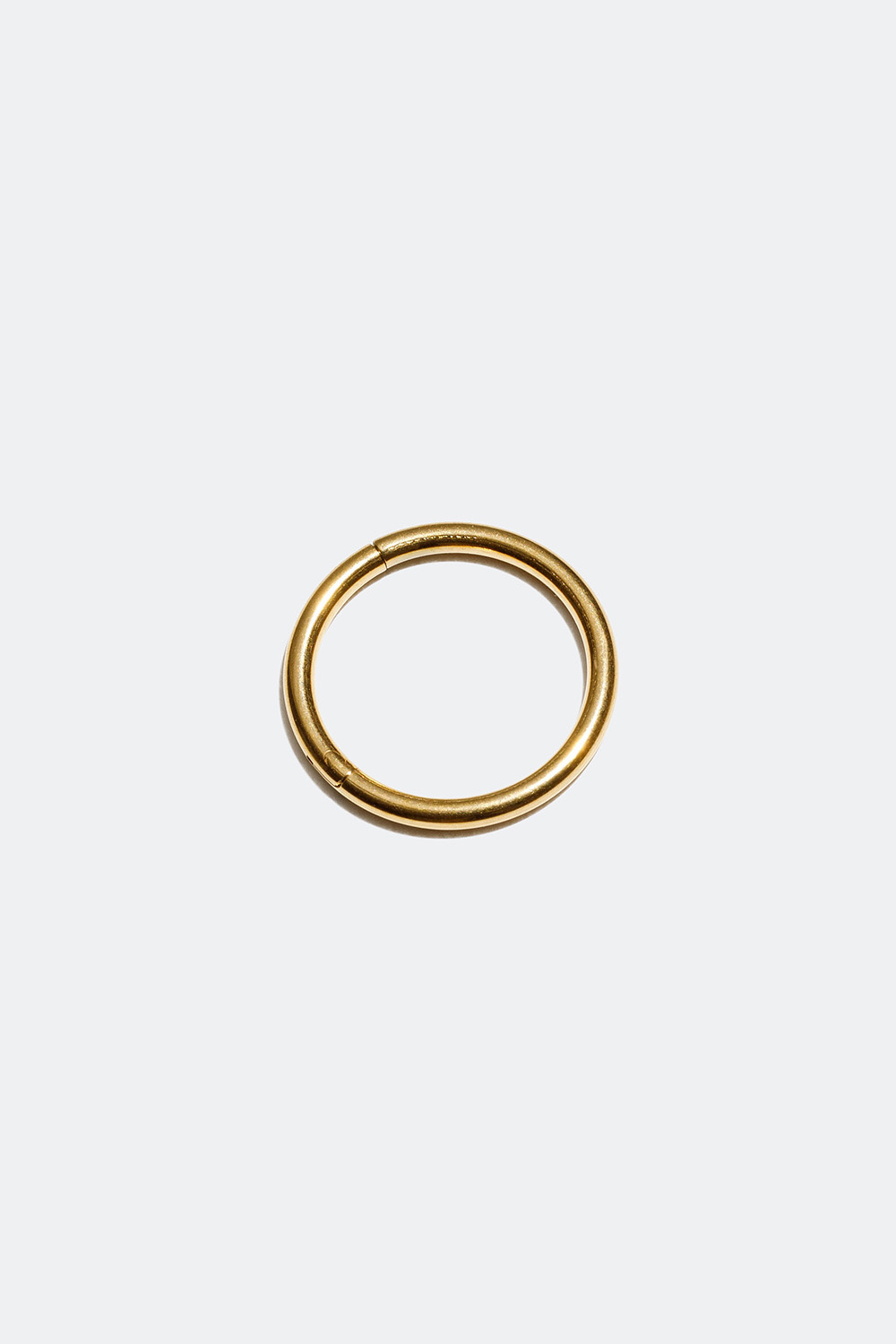 Gullfarget piercingring, 10 mm, clicker