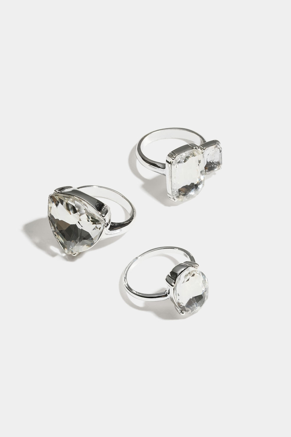 Ringer med glassteiner, 3-pakning