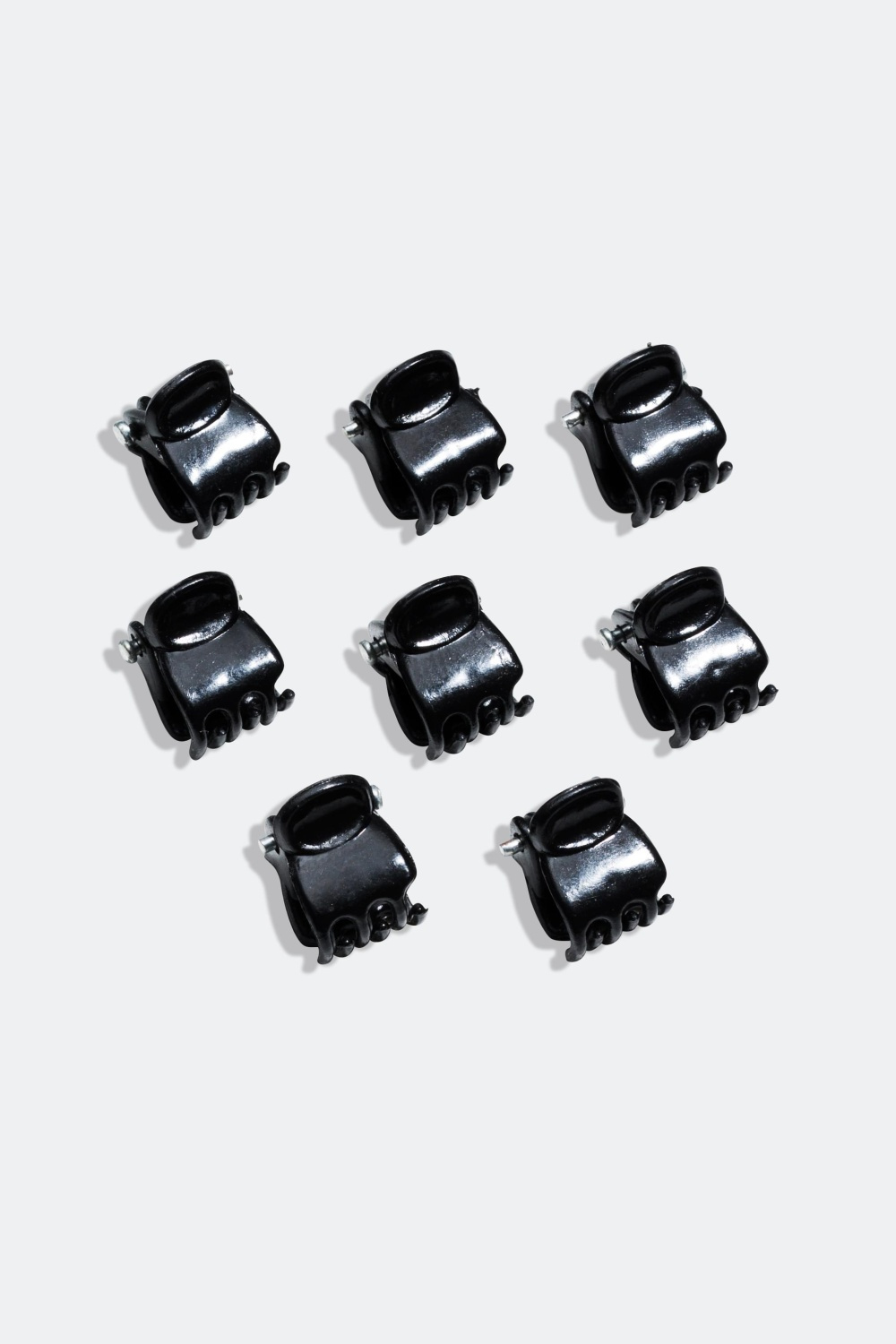 Minihårklype 8-pakning, svart 