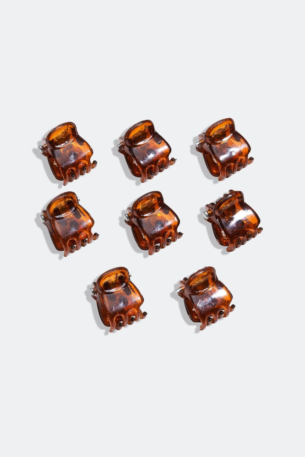 Minihårklype 8-pakning, brun