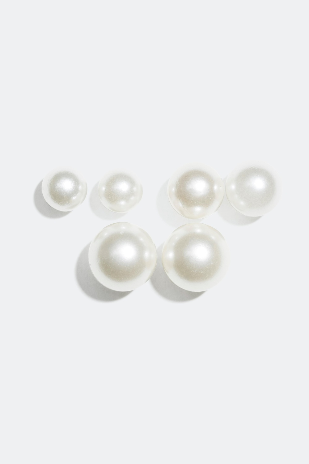 Øredobber med plastperler, 3pk