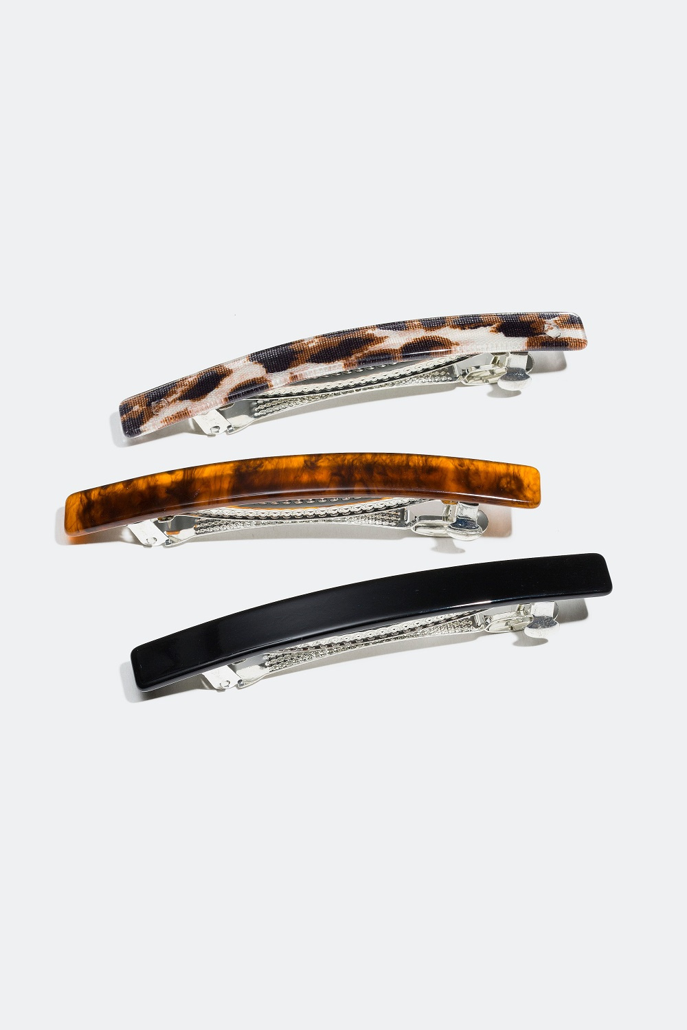 Hårspenner med melert mønster, 3-pakning