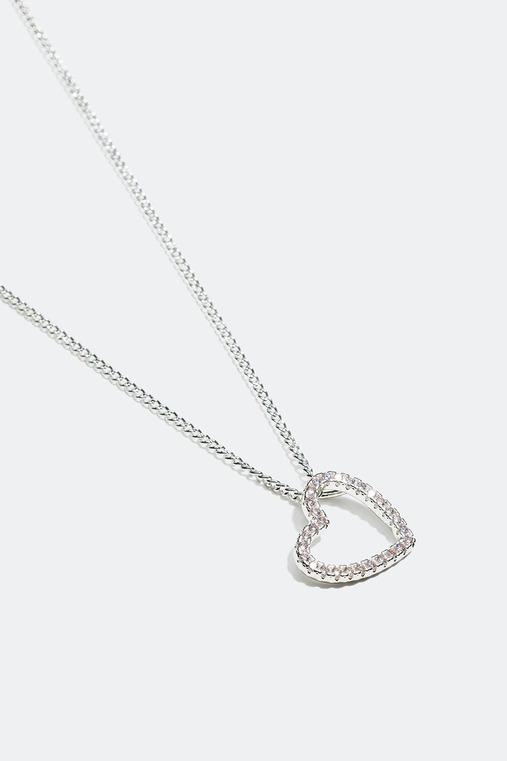 Halslenke med strasshjerte