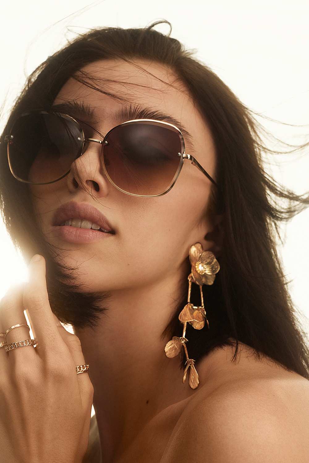 Retrosolbriller med fargede glass