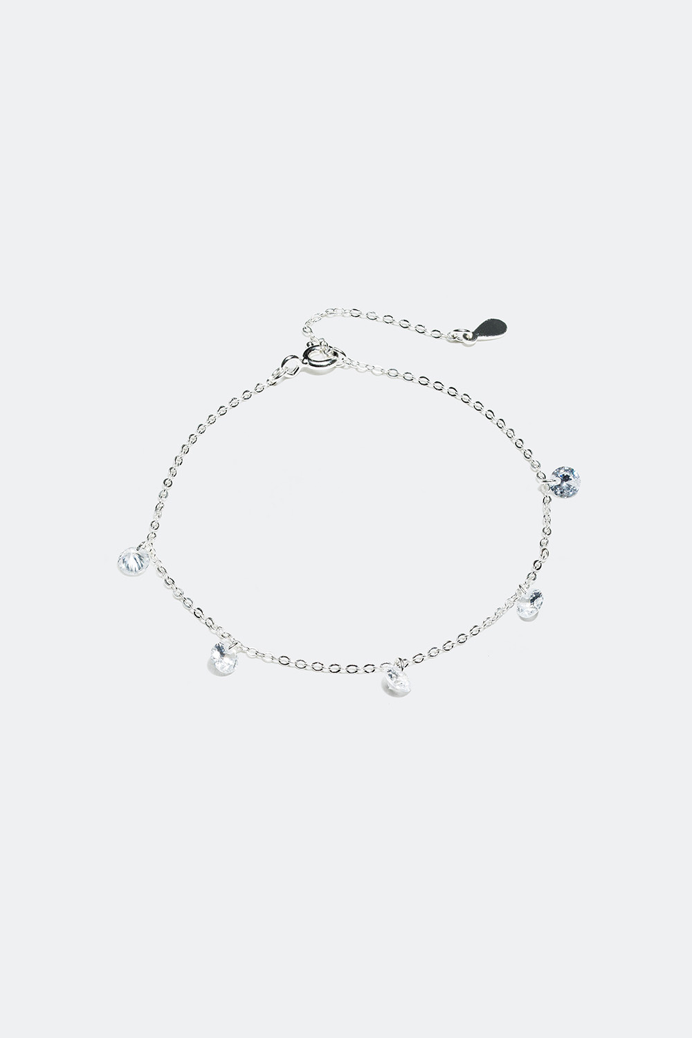 Sølvarmbånd med dekorative Cubic Zirconia-steiner