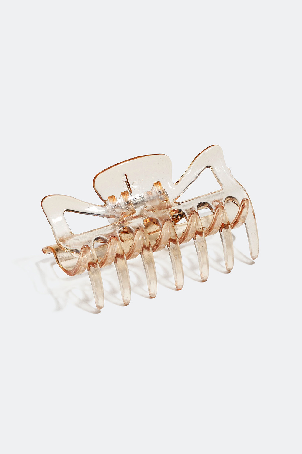 Liten hårklemme i lysebrun, 6 cm