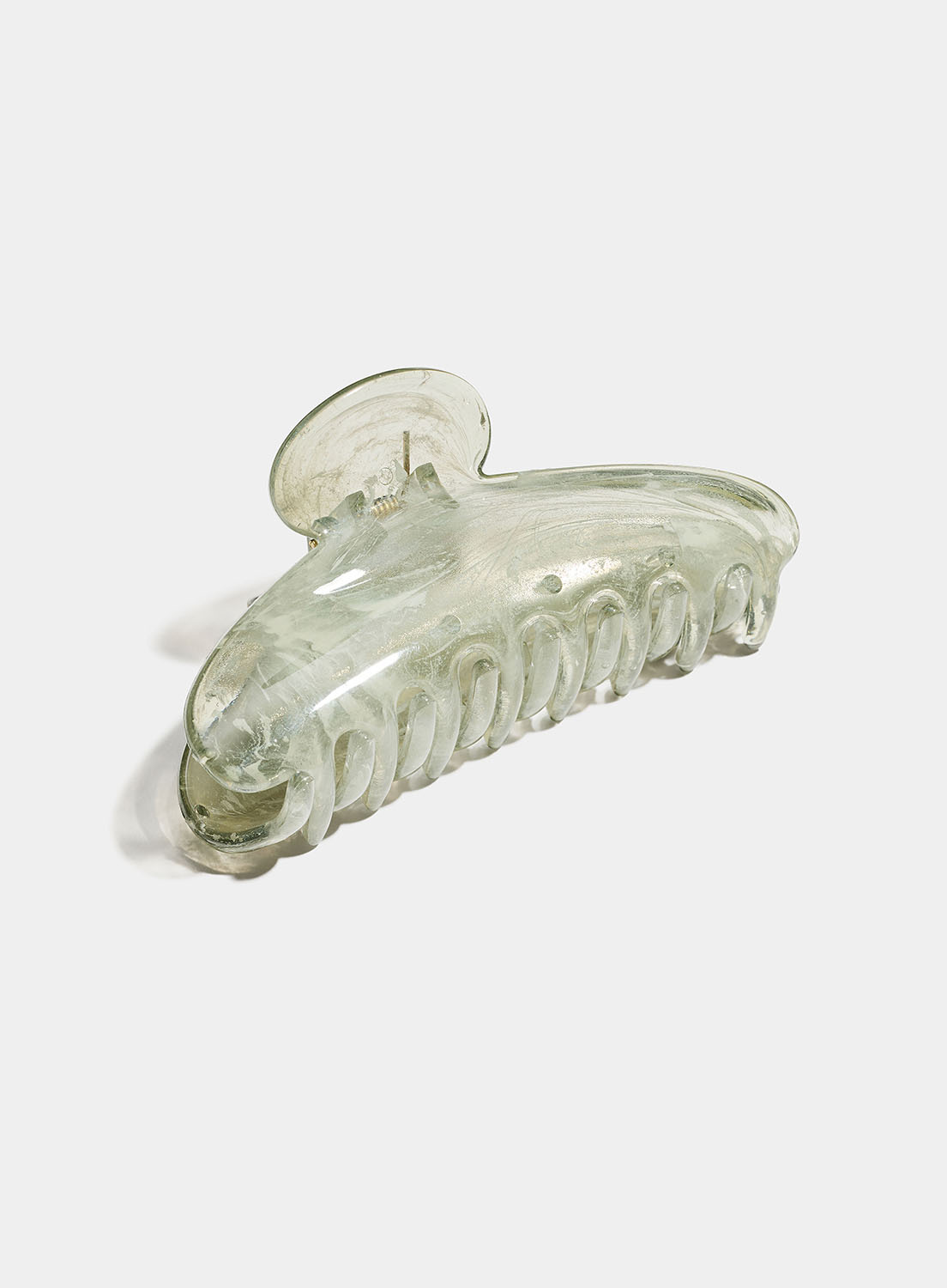 Grønn melert hårklemme