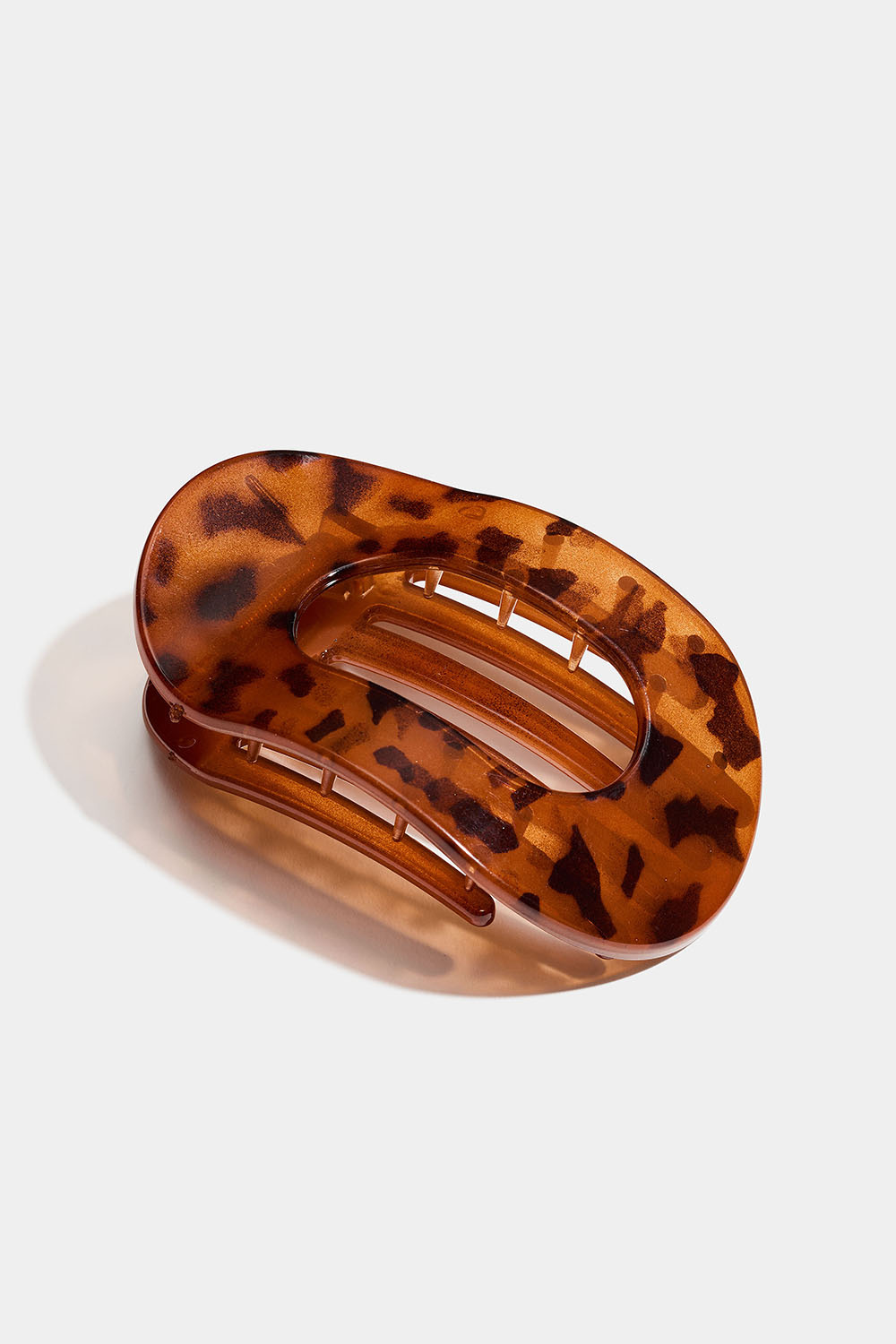 Skilpaddefarget, oval, flat hårklemme