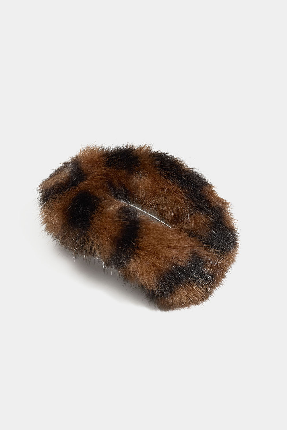 Lett flat hårspenne med leopardmønster
