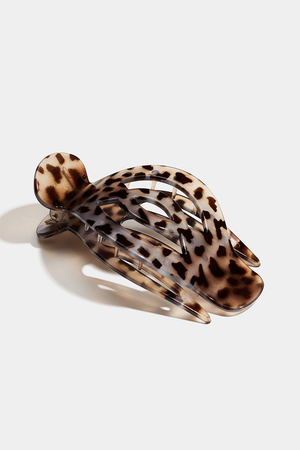 Flat hårspenne med leopardmønster