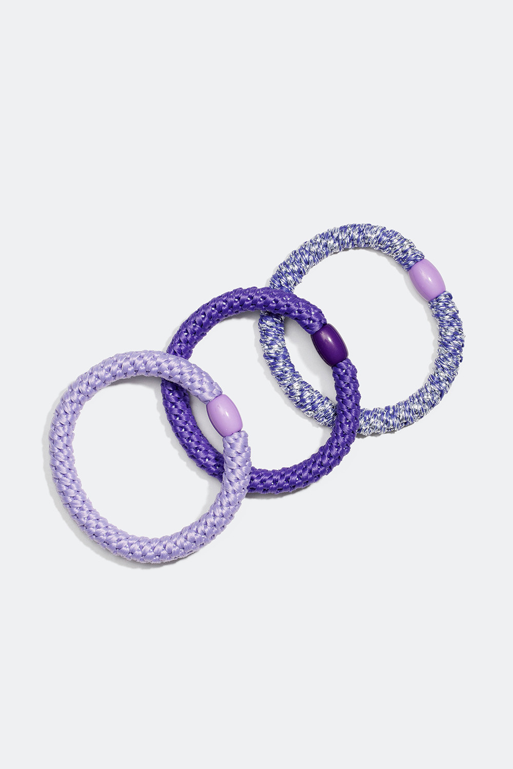 Lilla flettede hårstrikker, 3-pakning