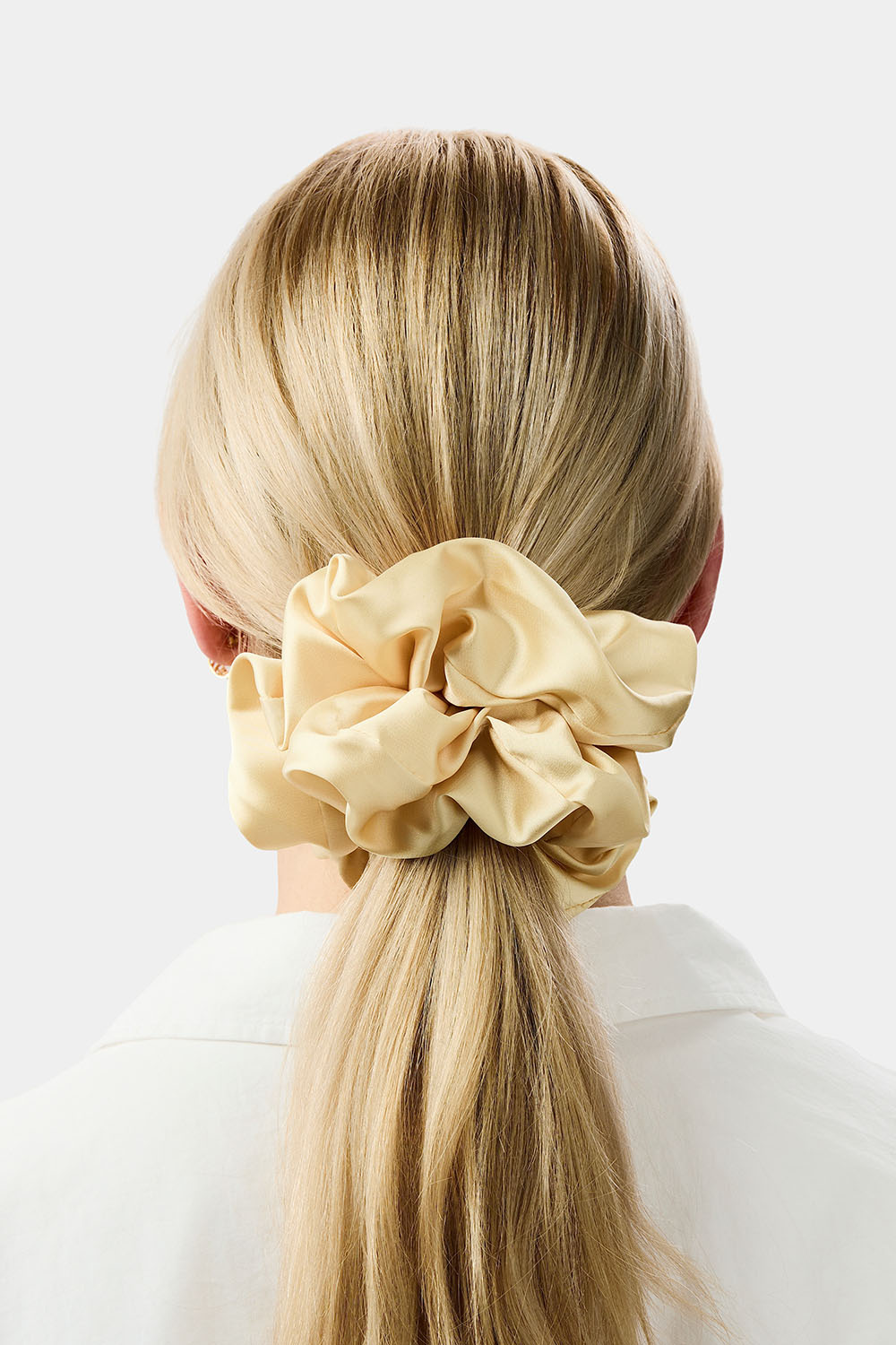 Stor, gul scrunchie
