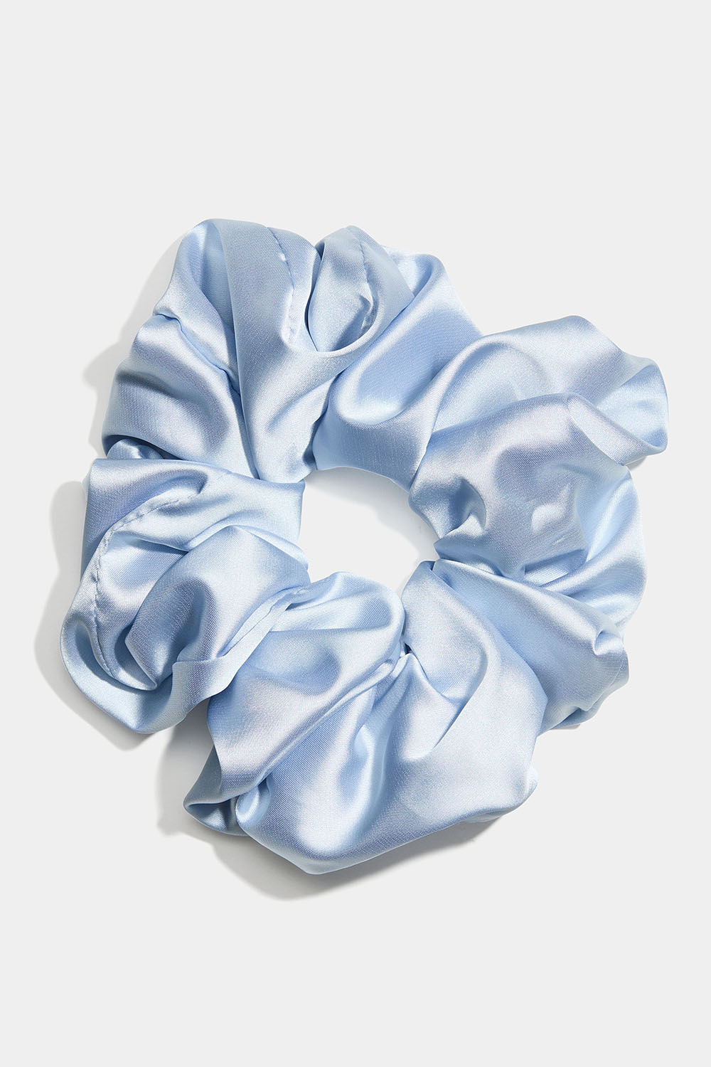 Stor lyseblå scrunchie