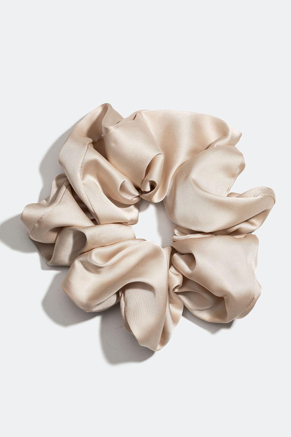 Stor, beige scrunchie