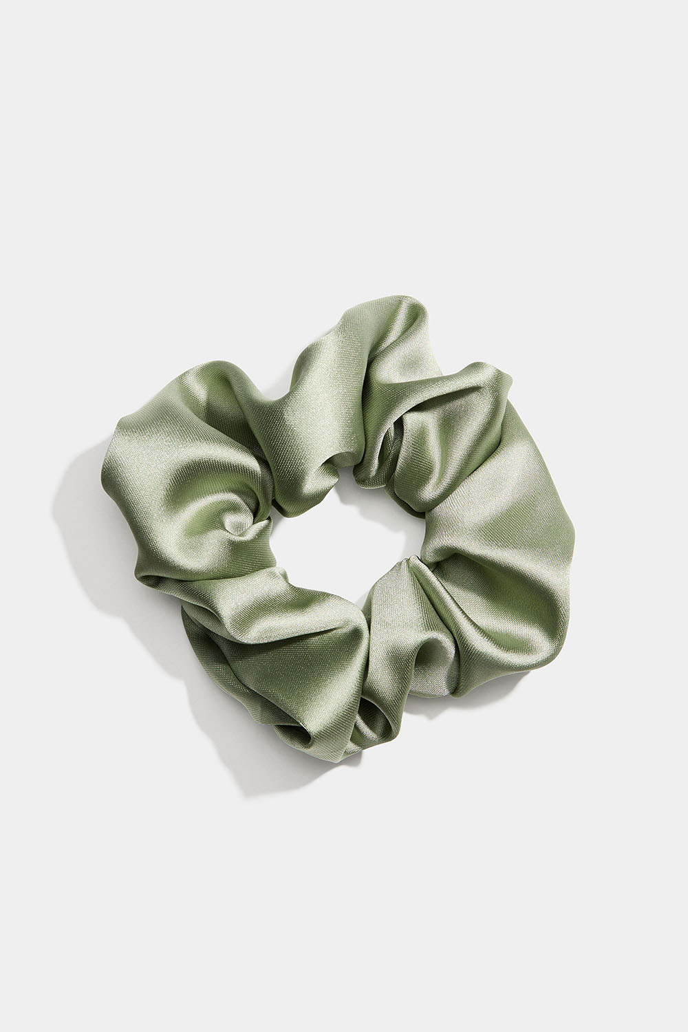 Glansete scrunchie, grønn
