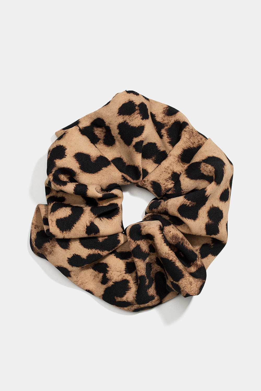 Stor scrunchie med leopardmønster