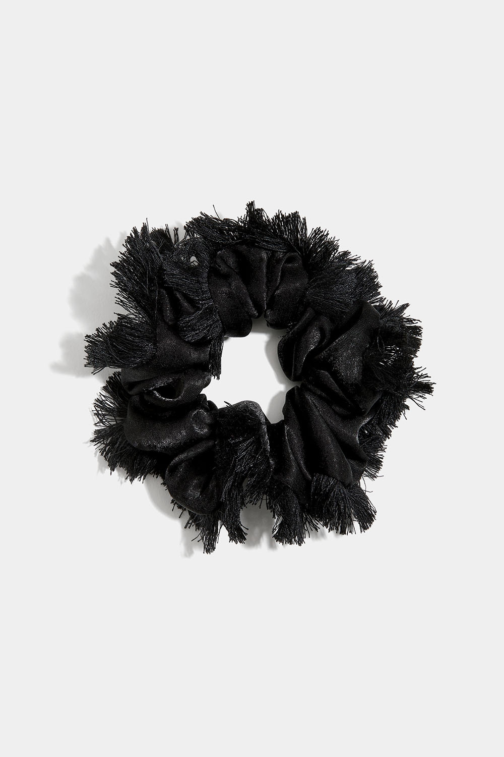 Scrunchie med frynser, sort