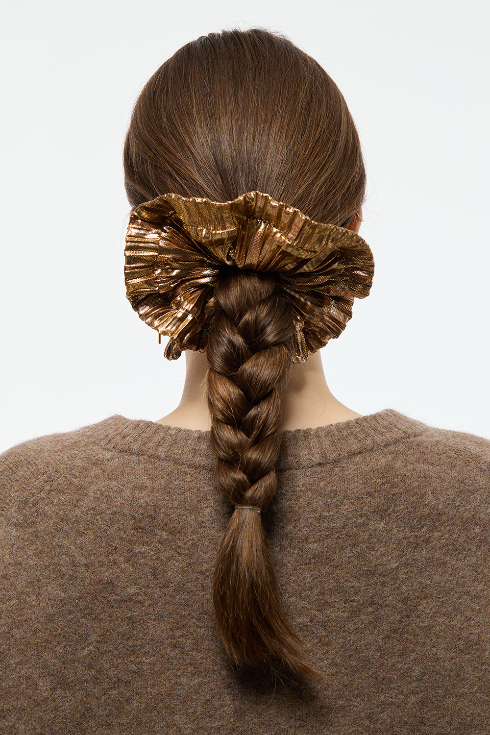 Scrunchie i gullfarget metall
