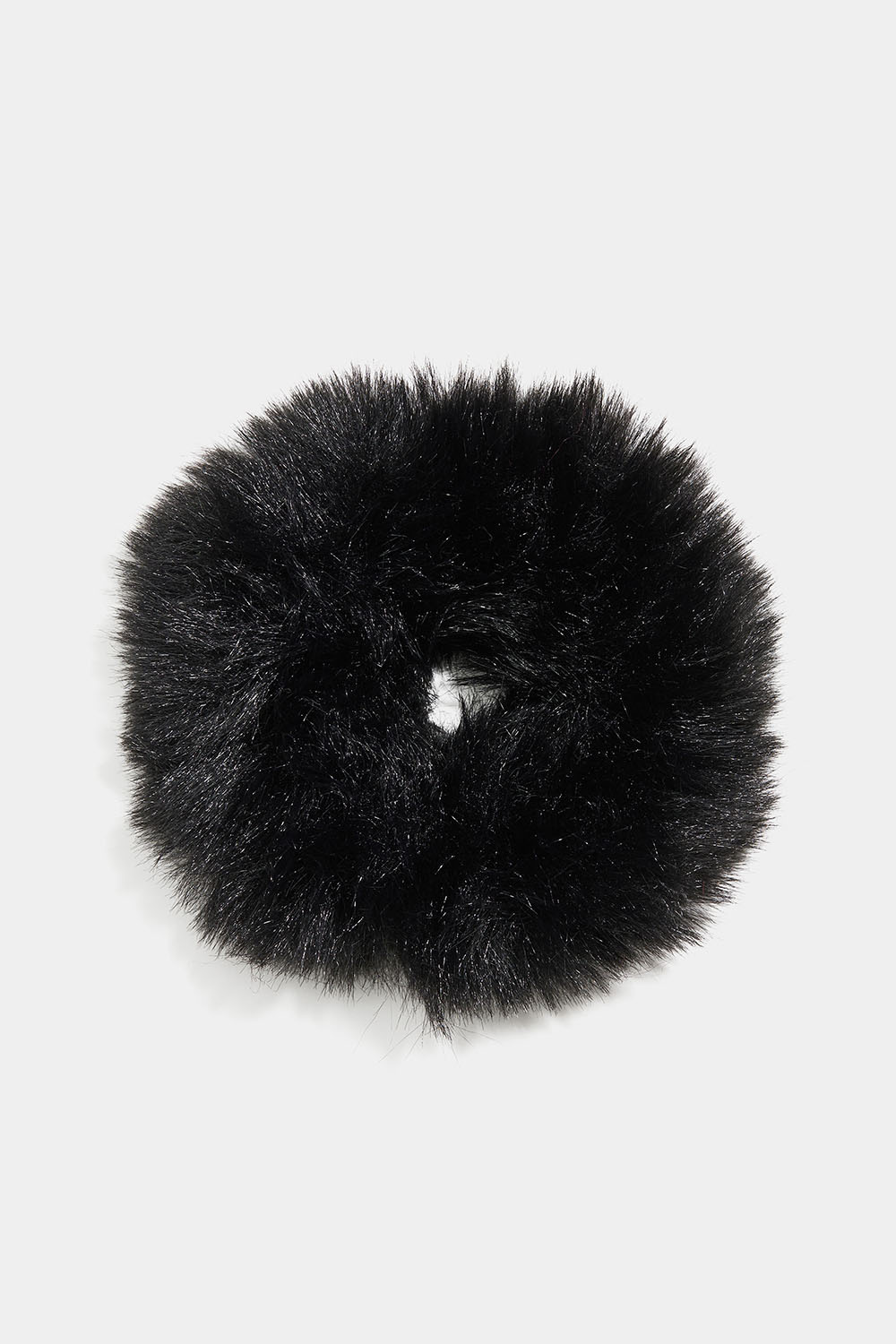 Svart, fluffy hårstrikk